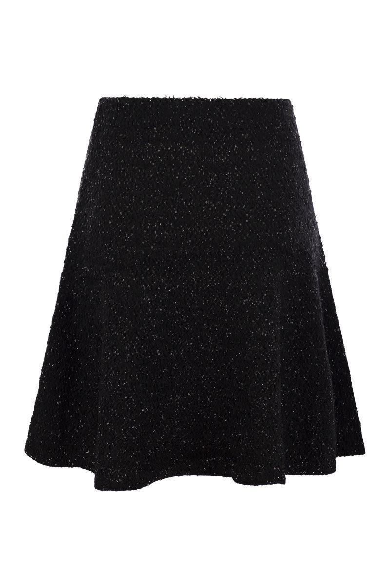 FABIANA FILIPPI Tweed Effect Flared Skirt In Black Product Image