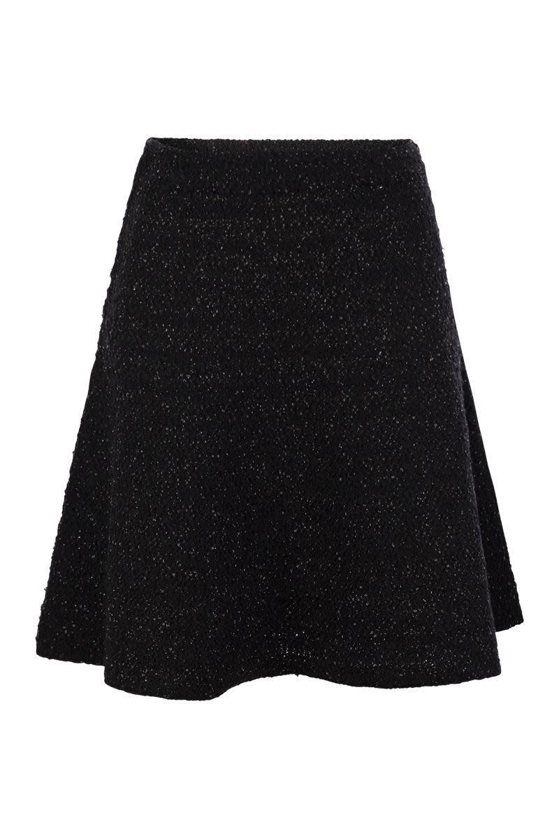 FABIANA FILIPPI Tweed Effect Flared Skirt In Black Product Image