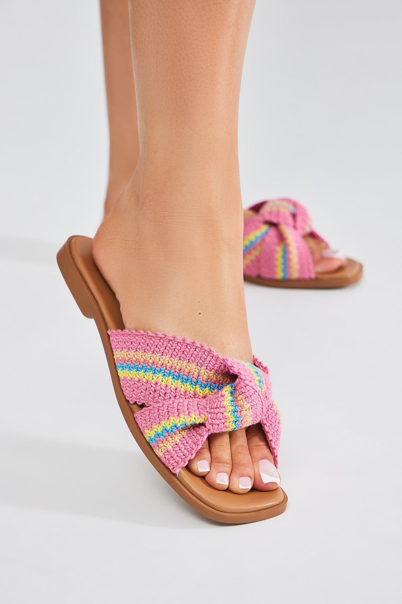 Mikah Flat Sandals - Pink Product Image