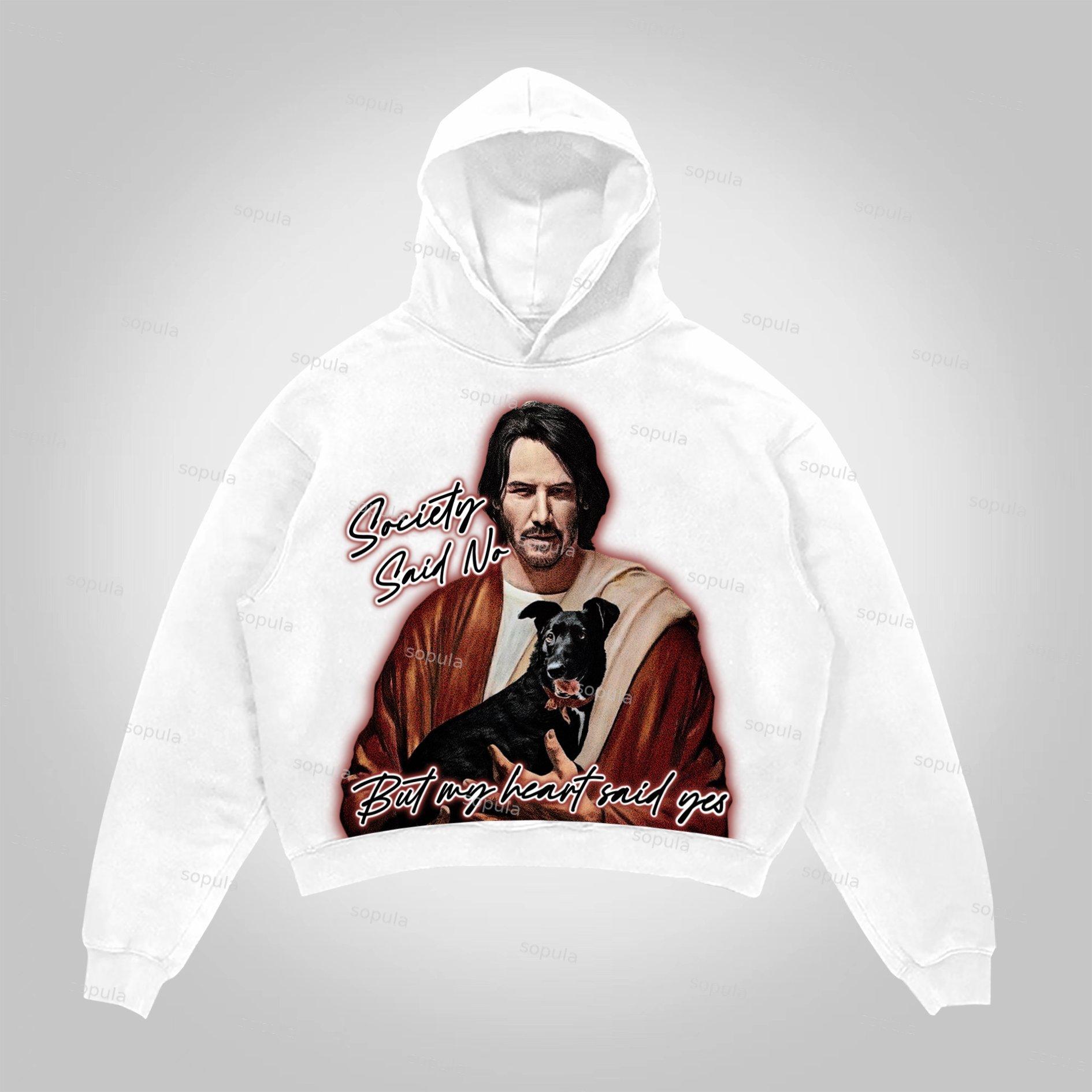 Streetwear No Emotion Graphic Print Hoodie Product Image