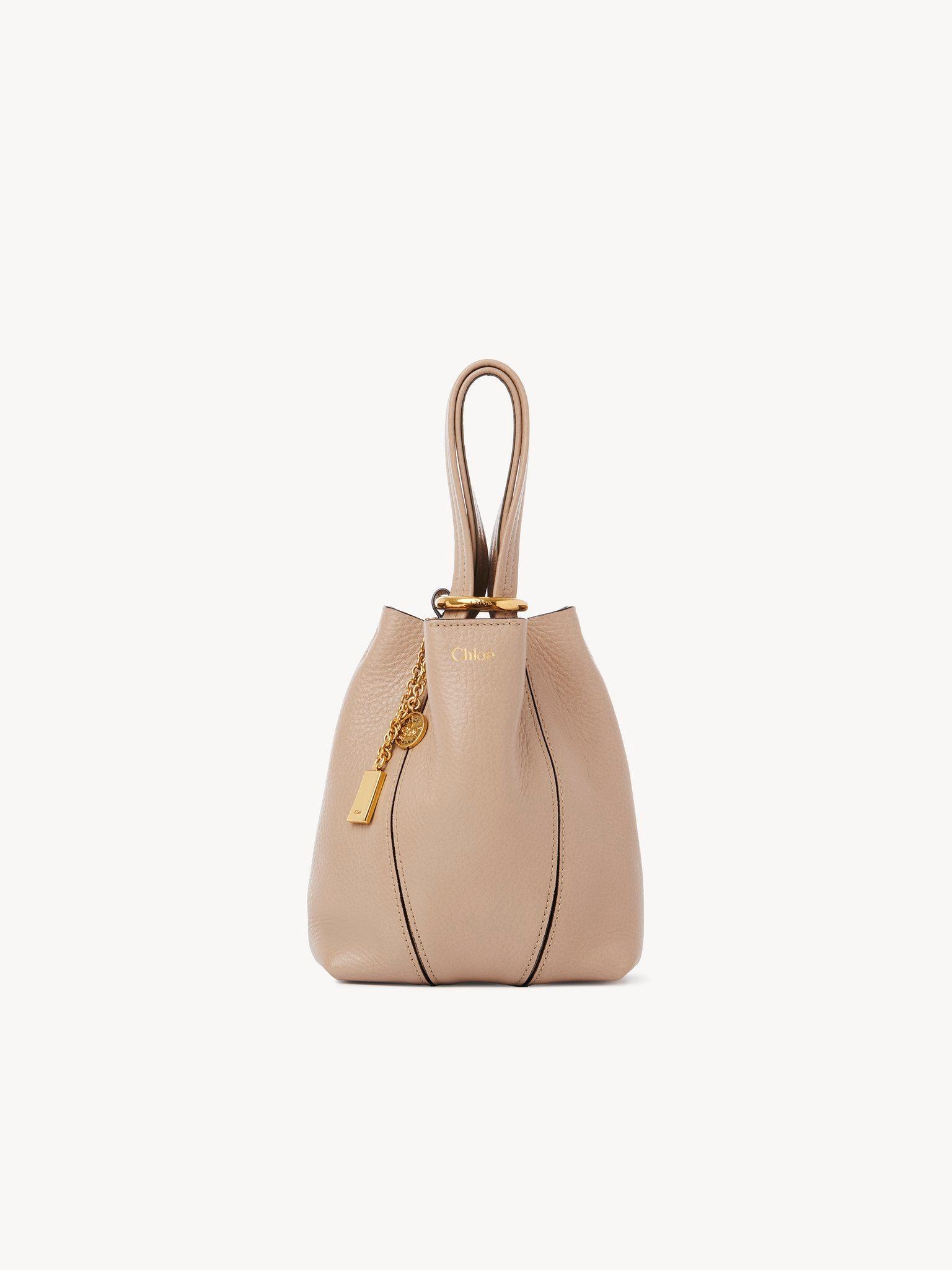 Small Chloé Spin tote bag in grained leather Product Image