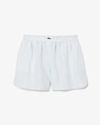 Loose Striped Linen Shorts Product Image