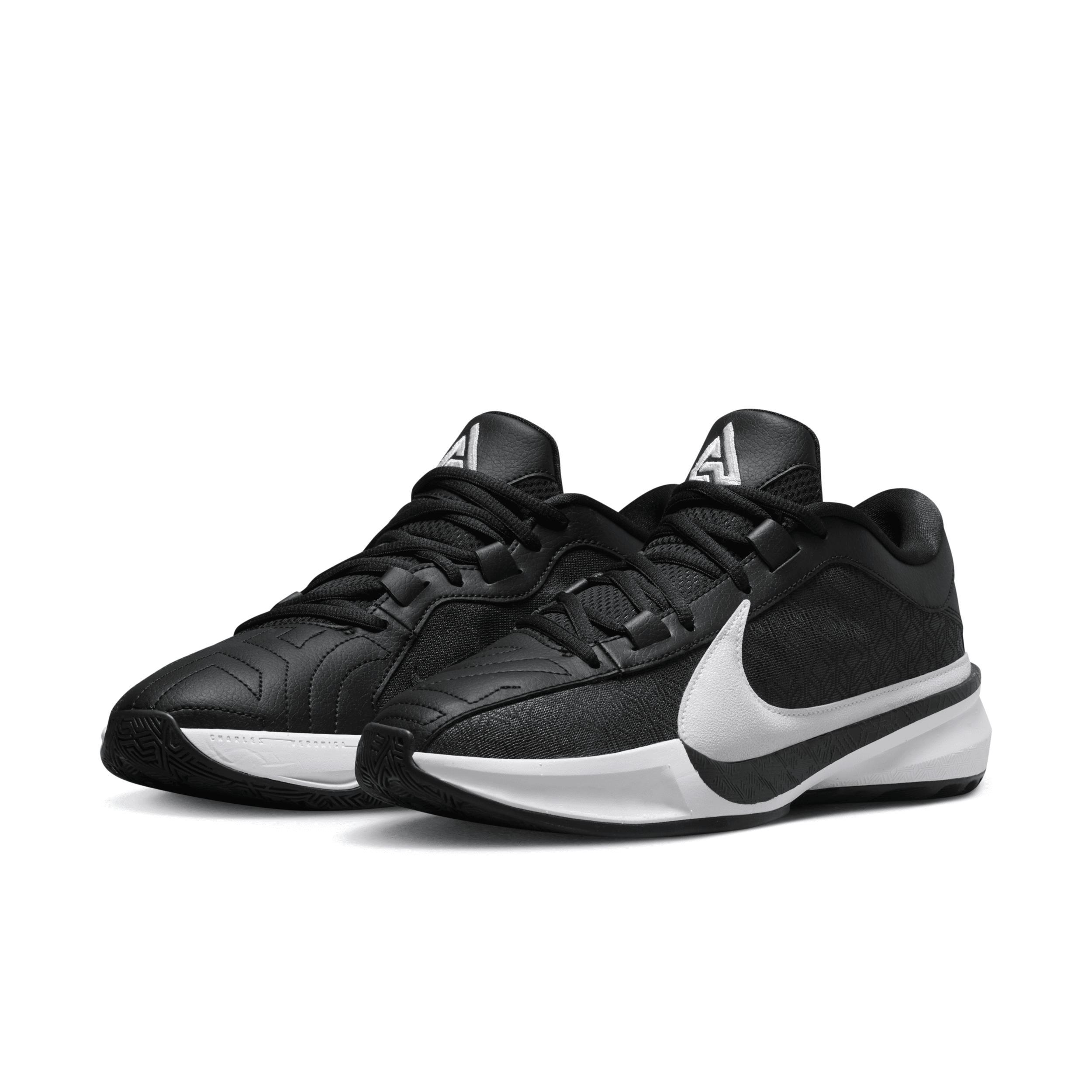 Nike Mens Giannis Antetokounmpo Zoom Freak 5 TB - Basketball Shoes Black/White/Black Product Image