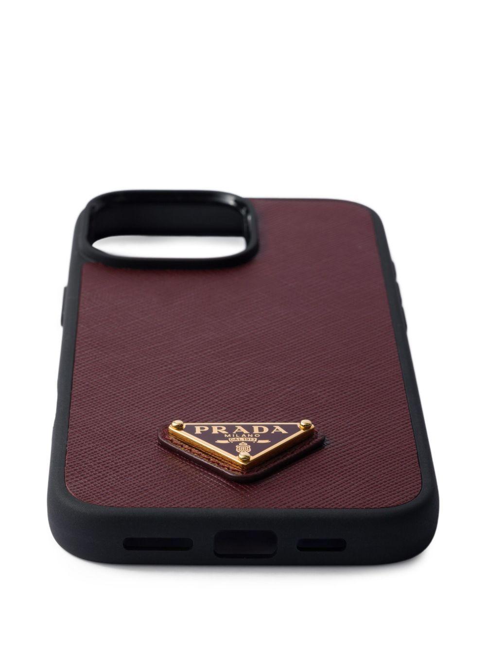 Saffiano leather iPhone 16 Pro Max case Product Image