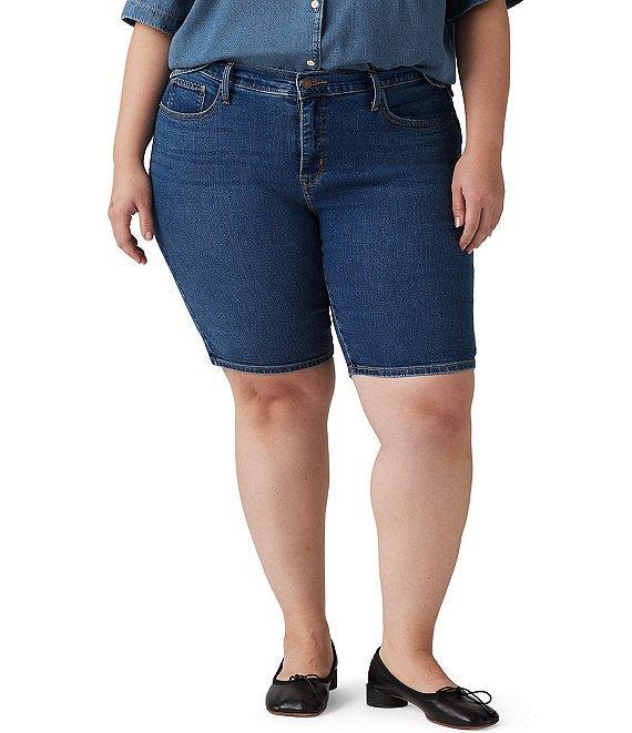 Levi's Plus Size Mid Rise Shaping Bermuda Denim Shorts Product Image
