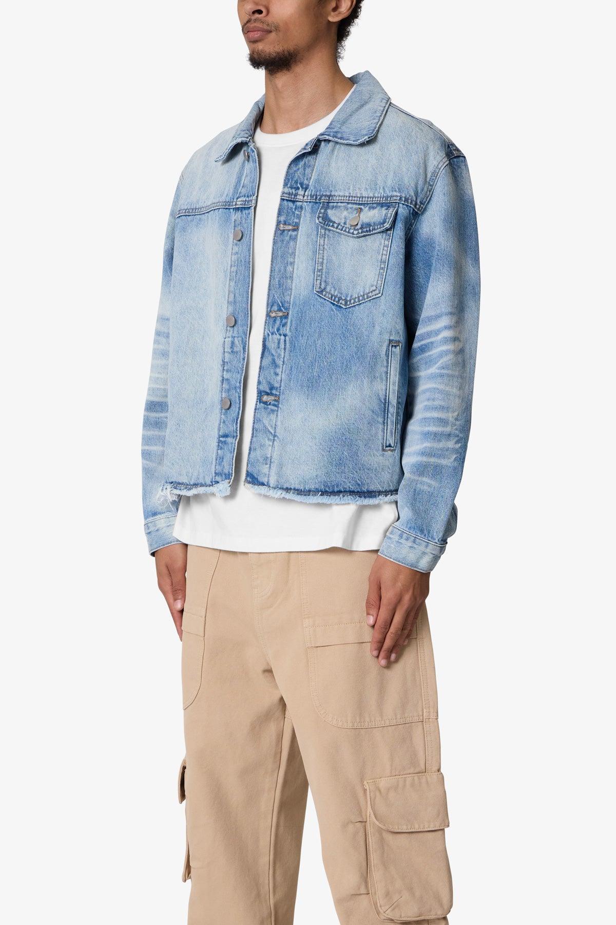 Sun Washed Denim Jacket - Light Blue Product Image