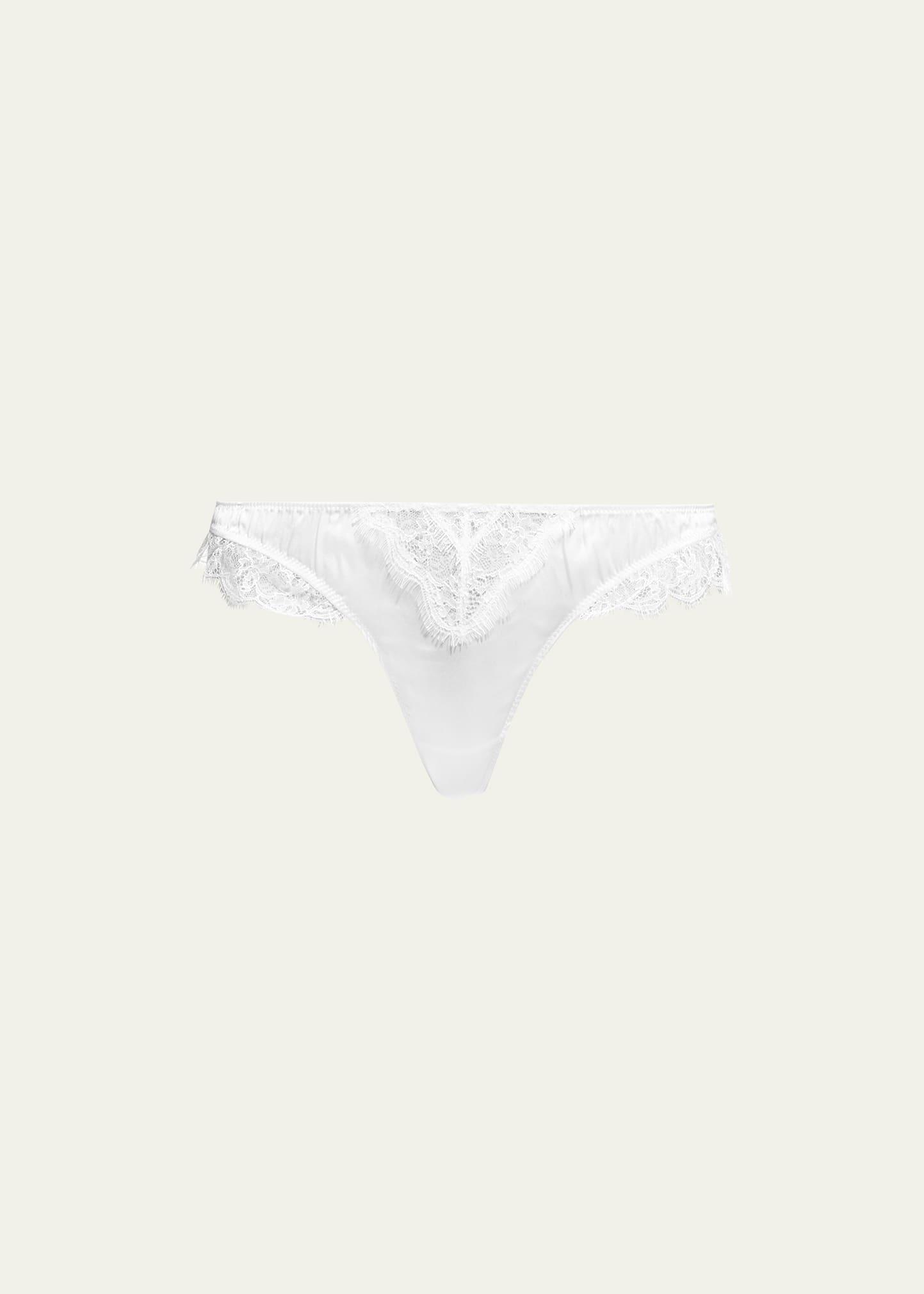 Womens Lace Inset Thong Product Image