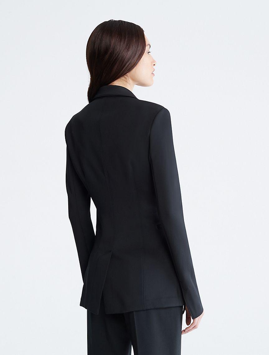 Technical Knit Long Blazer Product Image