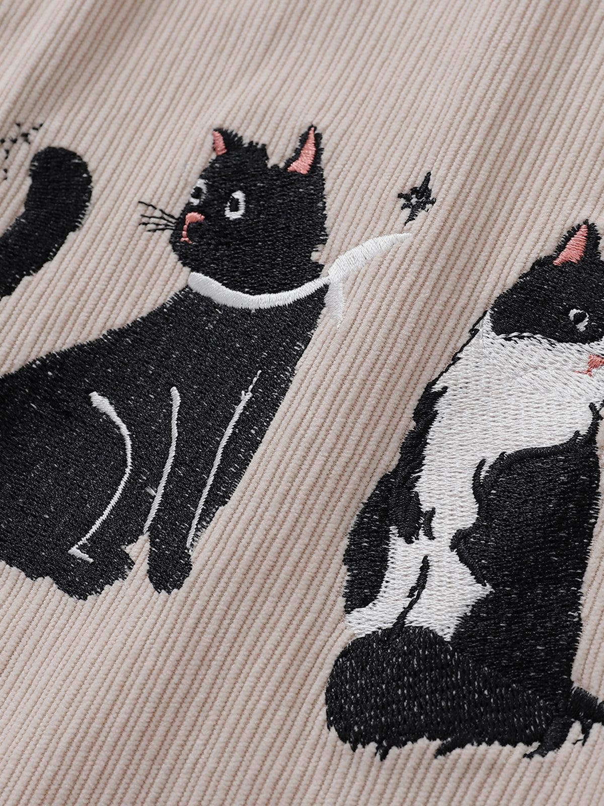 Aelfric Eden Embroidery Kitten Corduroy Shirt Product Image