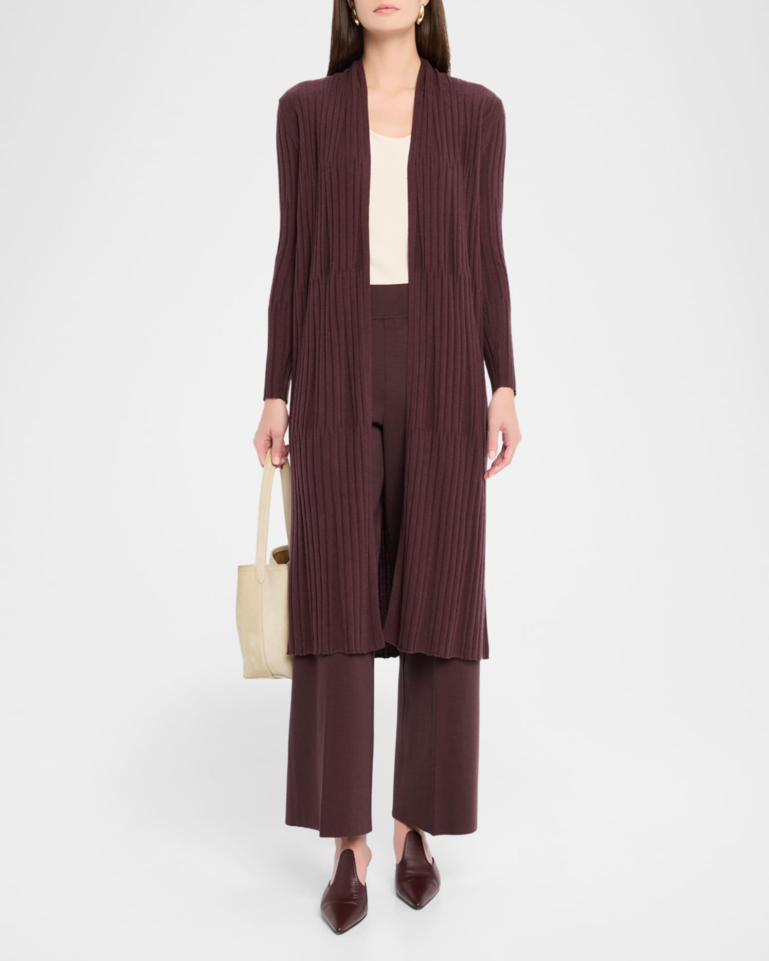 Cashmere Variegated Rib Long Cardigan Product Image