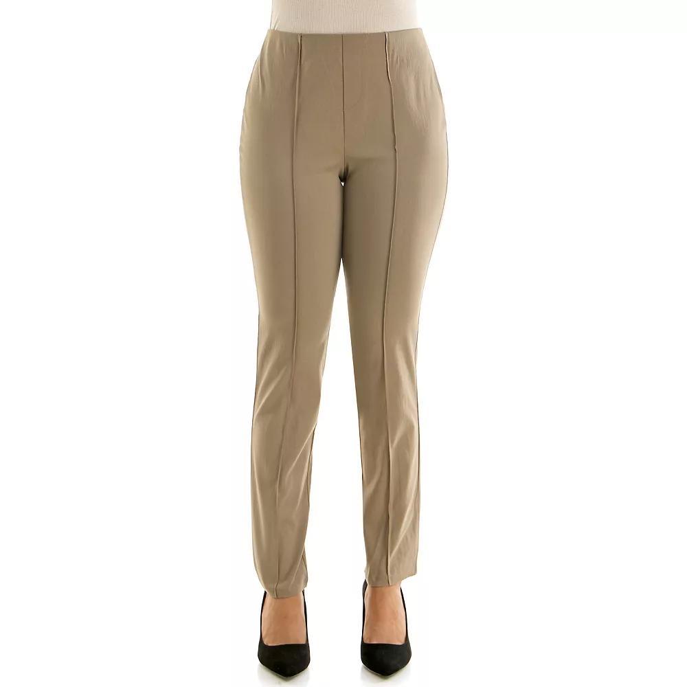 Women's Nina Leonard Narrow Leg Pants, Size: Medium, Mink Product Image