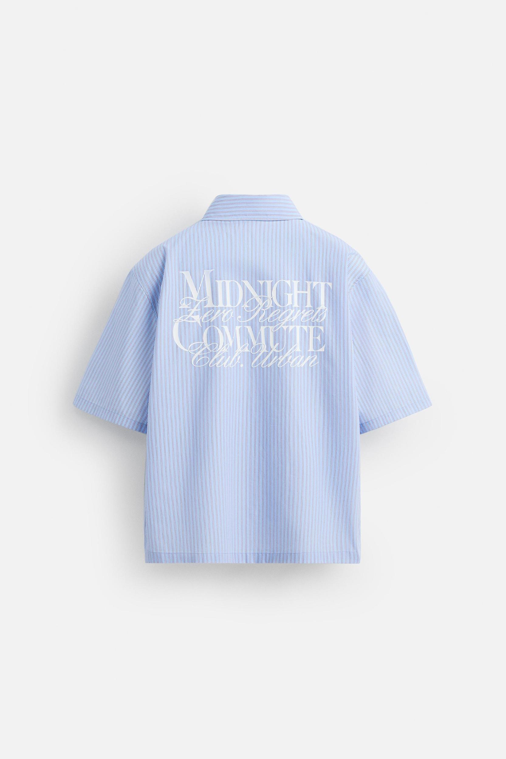 STRIPED TEXT SHIRT Product Image