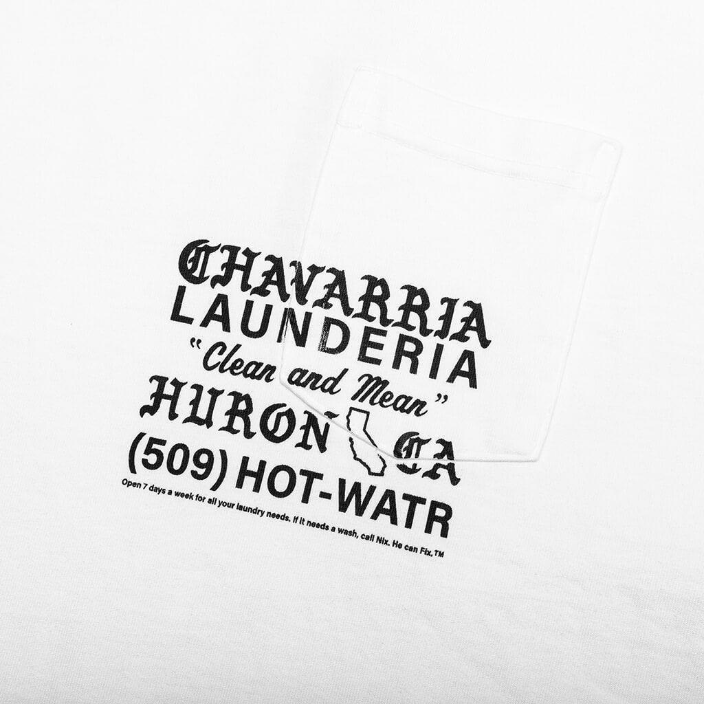 Laundromat S/S Buffalo Pocket Tee - White Male Product Image