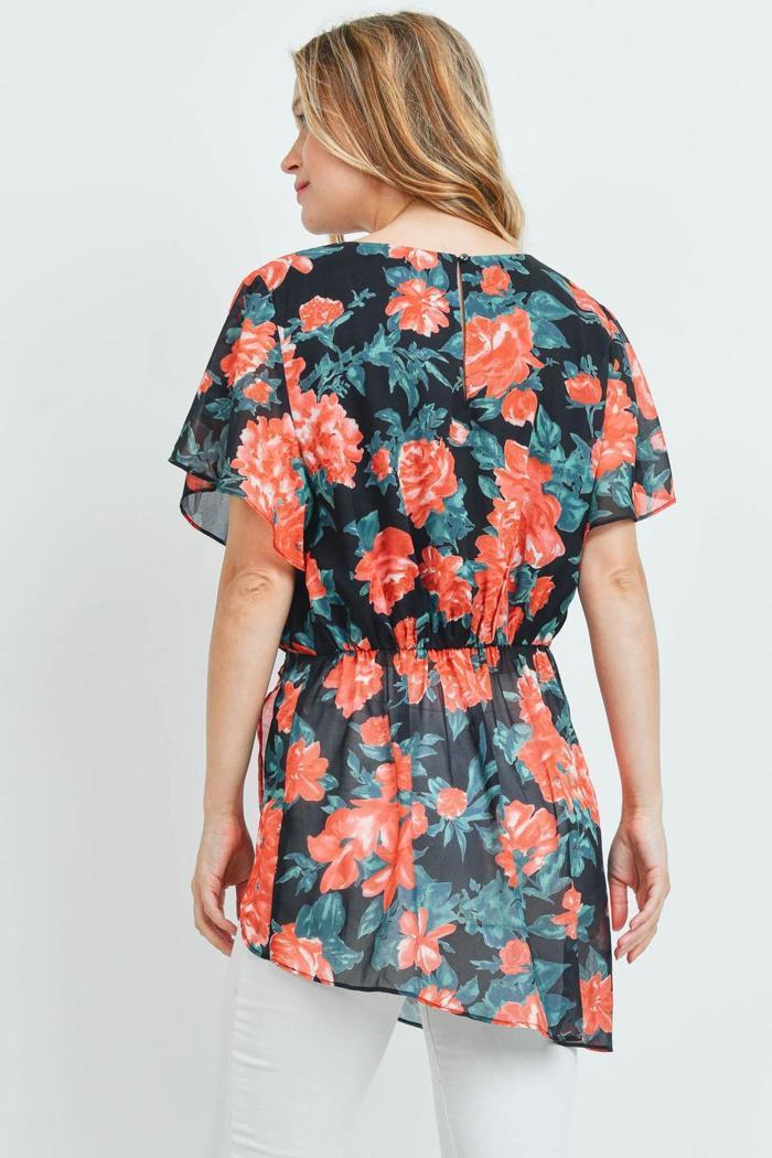 Short Sleeve Floral Top Product Image