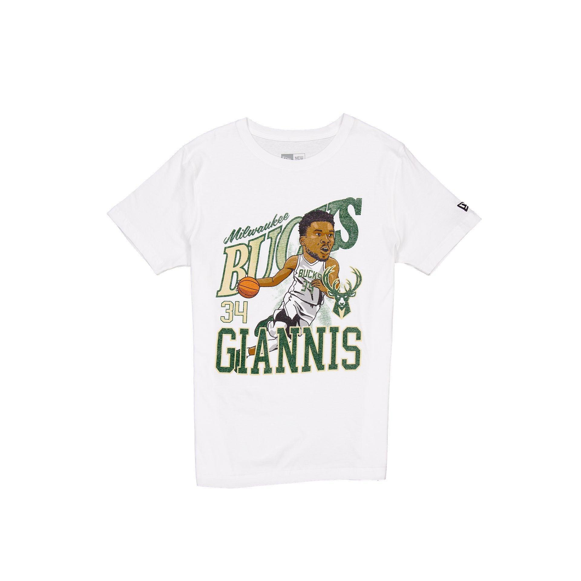 Milwaukee Bucks Giannis Antetokounmpo Caricature T-Shirt Male Product Image