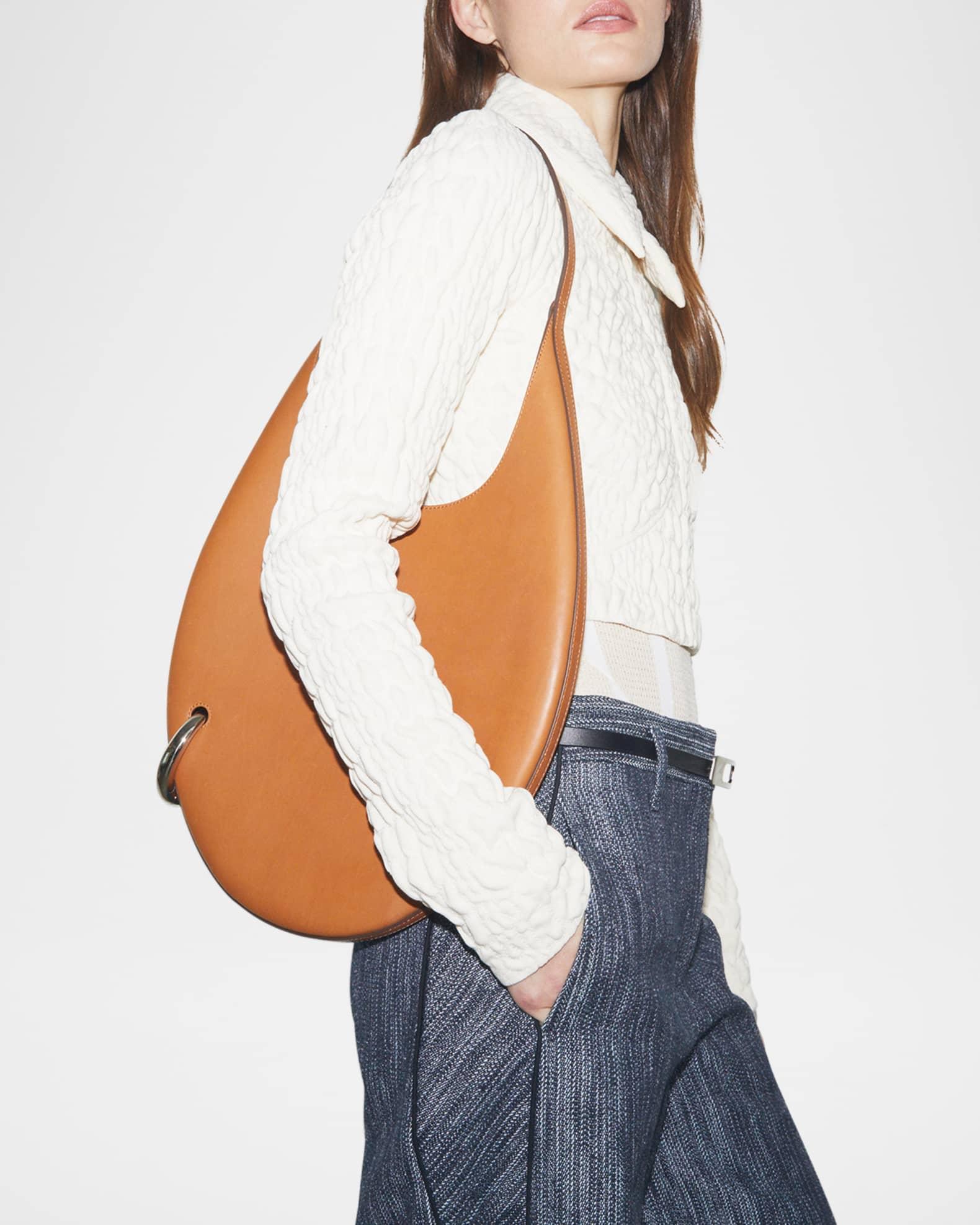 Pierced Smooth Leather Shoulder Bag Product Image