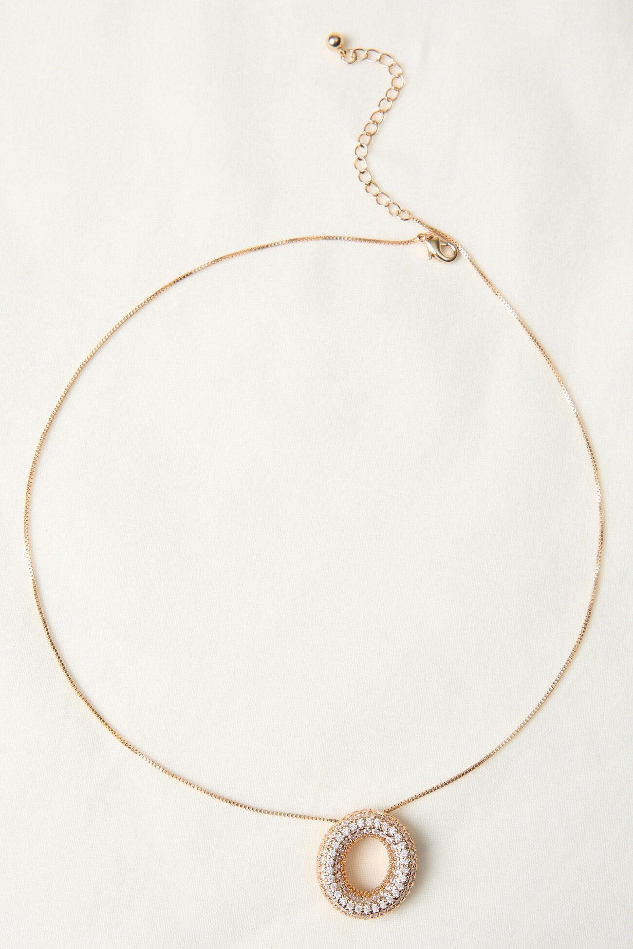 18K Gold Monogram Charm Necklace - O Product Image