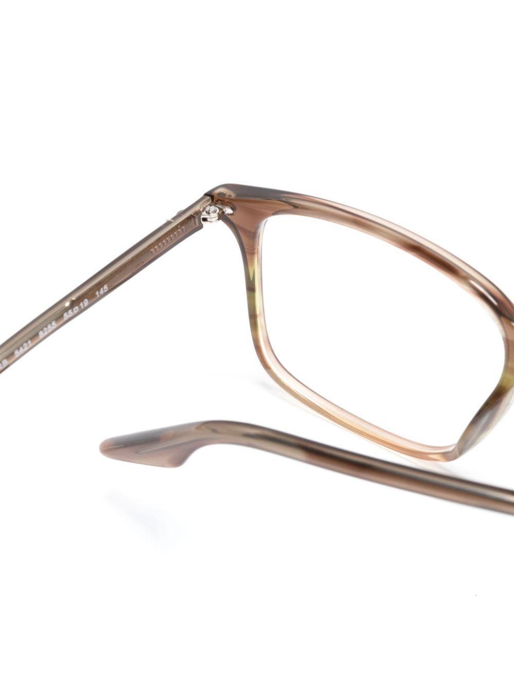 RAY BAN Tortoiseshell Rectangle-frame Glasses In Brown Product Image