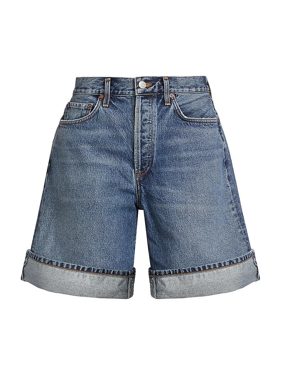 Womens Dame High-Rise Cuffed Denim Shorts Product Image