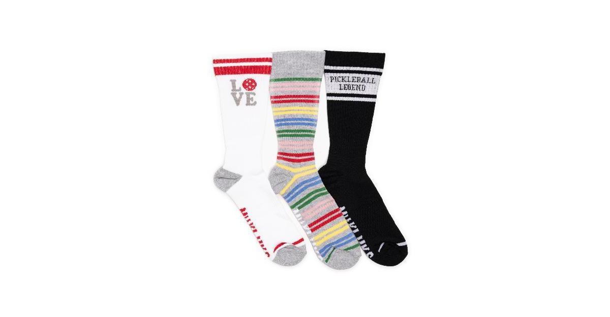 Womens MUK LUKS 3-Pack Cotton Compression Crew Socks Product Image