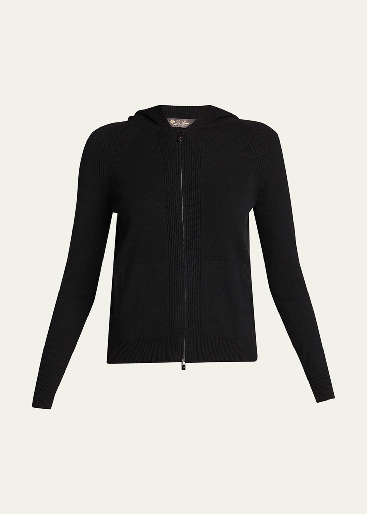 Merano Cashmere Zip-Front Hoodie Sweater Product Image