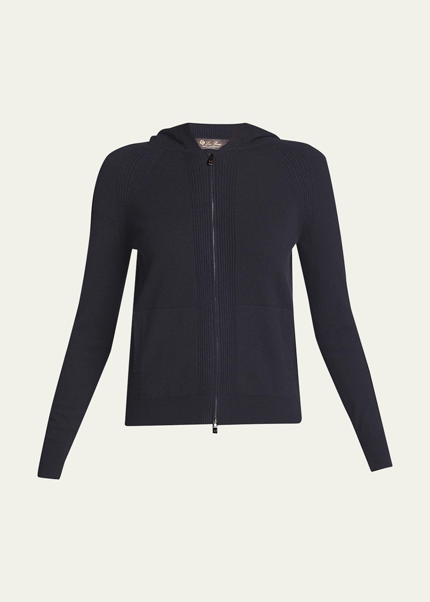 Merano Cashmere Zip-Front Hoodie Sweater Product Image