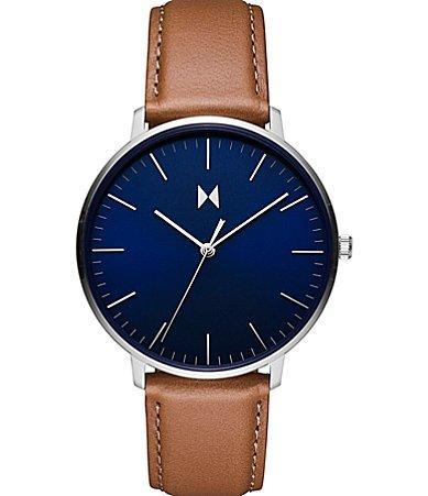 MVMT Mens Legacy Slim Panther Black Leather Strap Watch Product Image