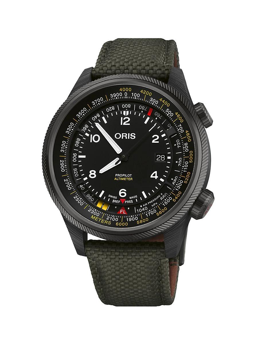 Mens ProPilot Carbon, Titanium & Textile Altimeter Watch Product Image