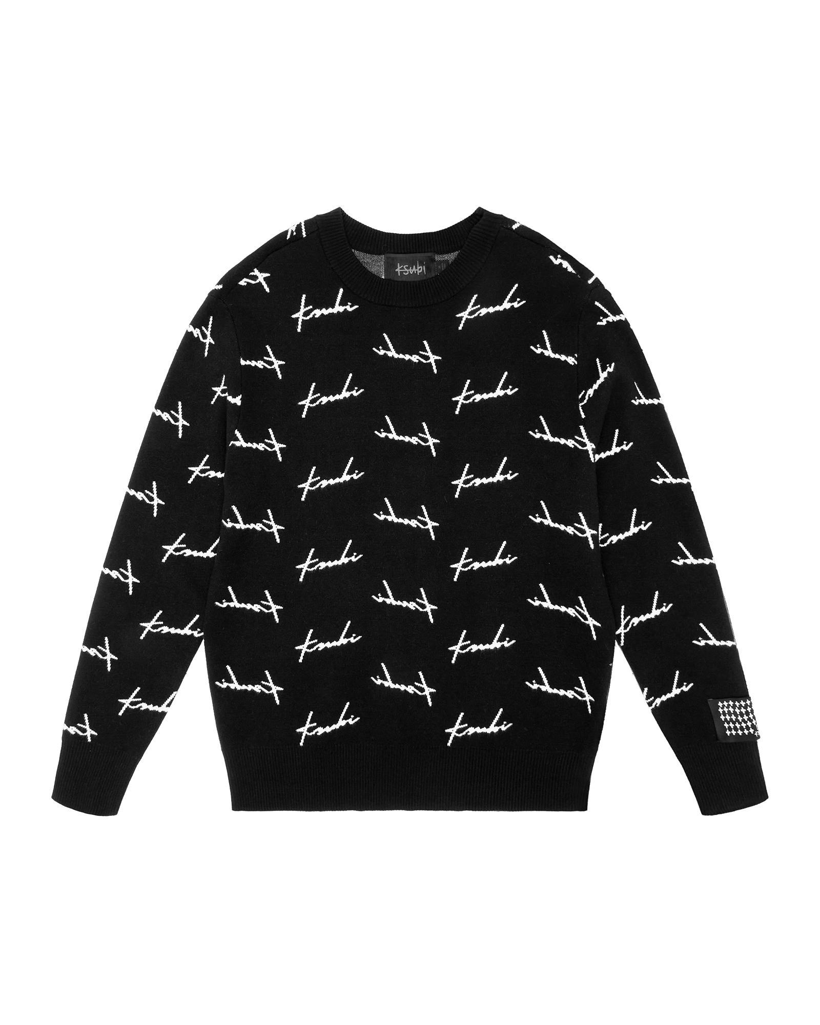 SKRIPT KNIT CREW BLACK Male Product Image