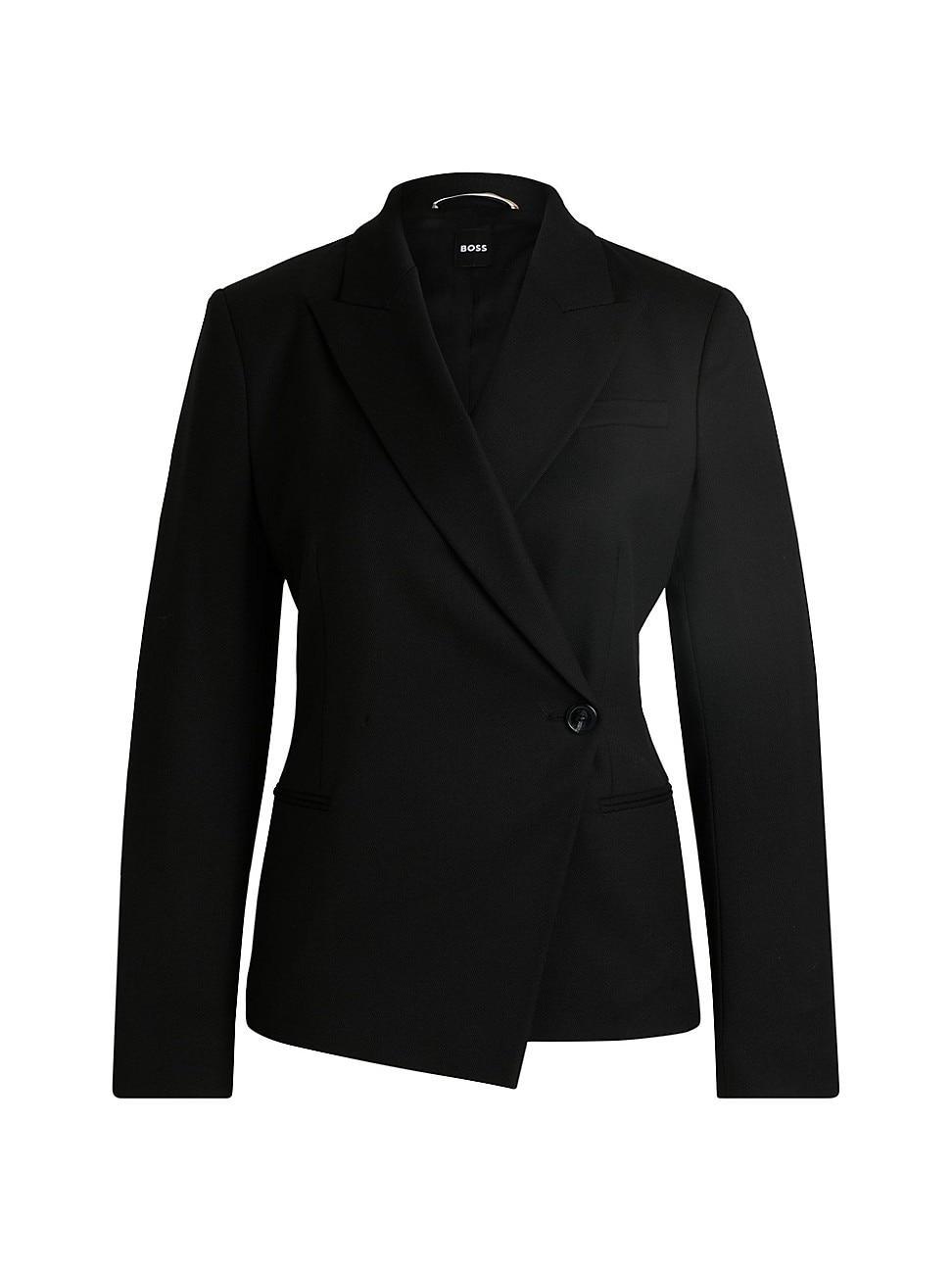 Womens Slim-Fit Jacket in Wool Twill Product Image