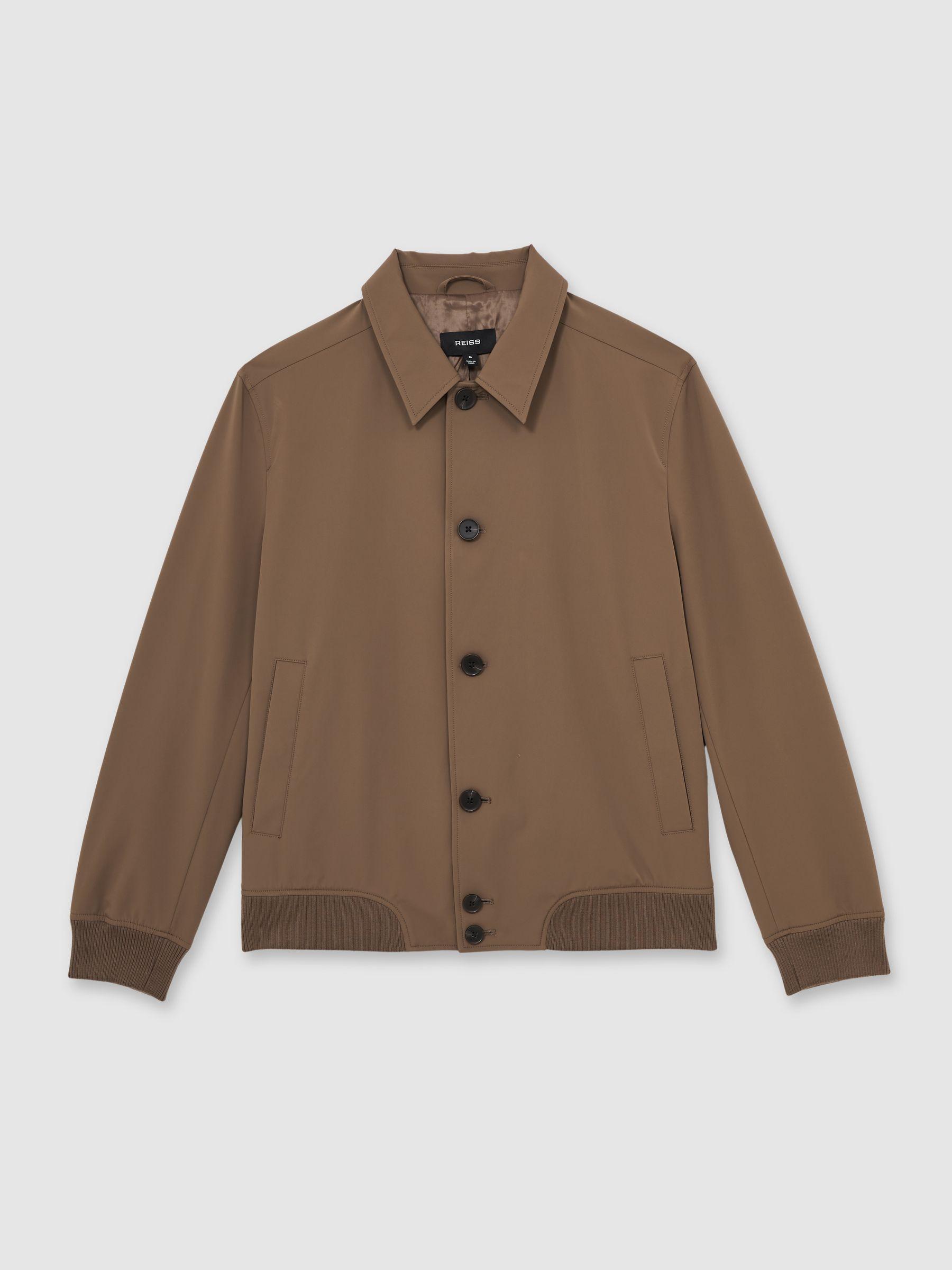 Technical Button Through Jacket in Chestnut Brown Product Image