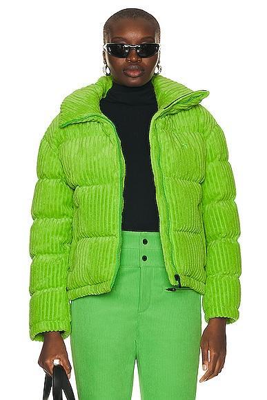 Perfect Moment Jumbo Cord Short Down Jacket in Green Product Image