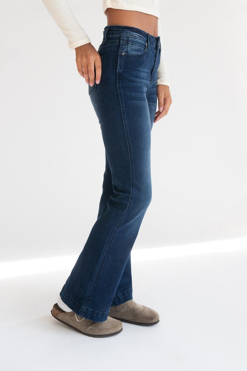 Mid Rise Flare Jeans Product Image
