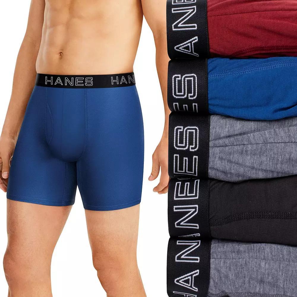 Men's Hanes® Ultimate 4+1 Bonus Pack ComfortFlex Fit Boxer Briefs with Total Support Pouch,  Product Image