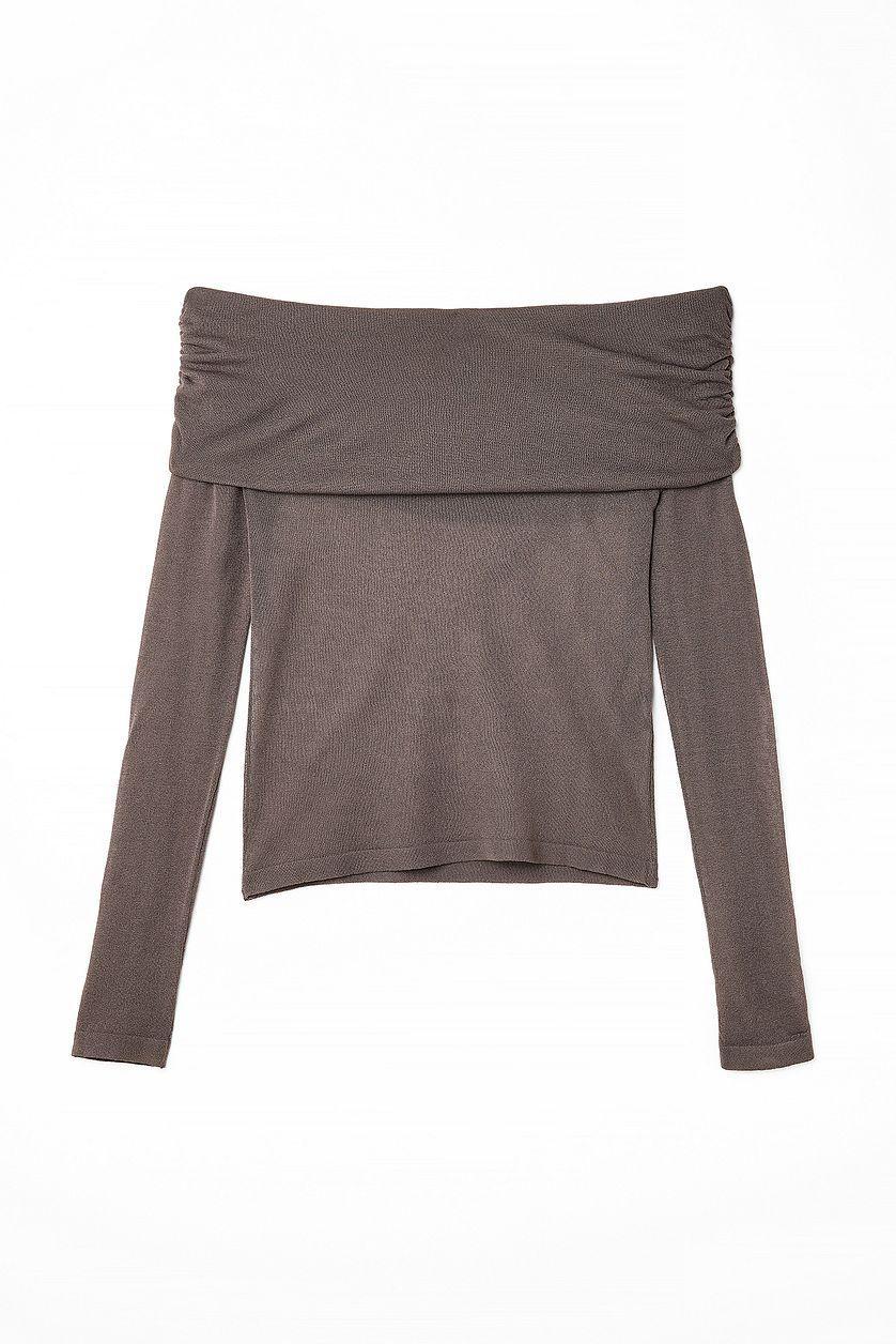 Fine Knitted Draped Top Product Image