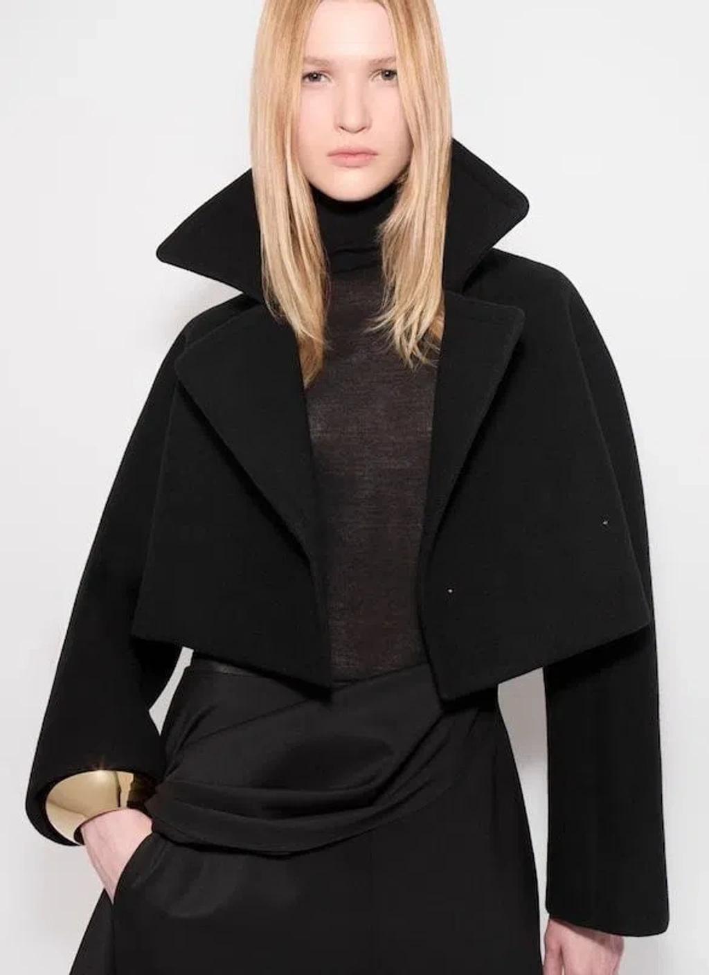 ALAÏA Long-sleeved Casual Jacket In Noiralaia Product Image