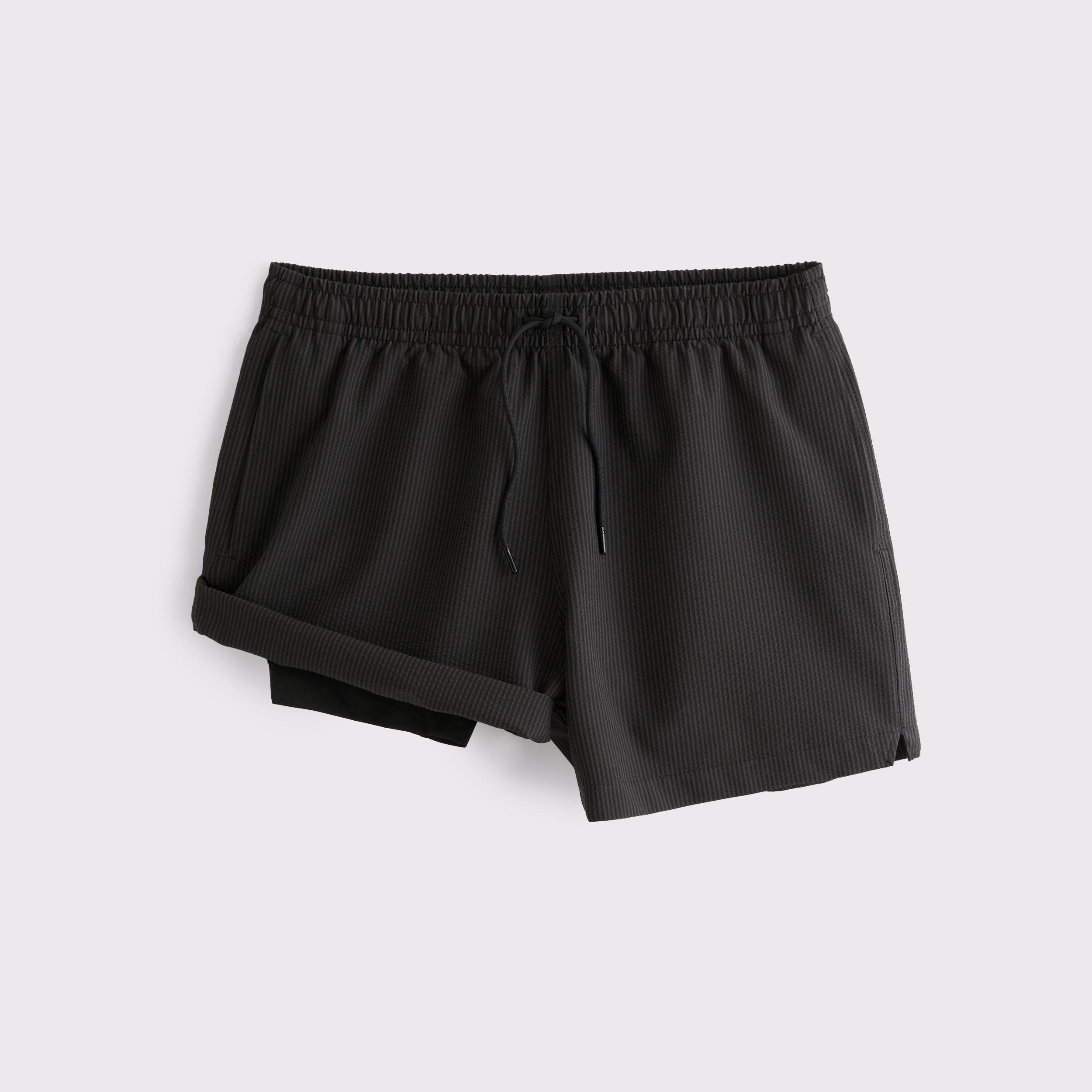 Pull-On Micro-Seersucker Swim Trunk Product Image