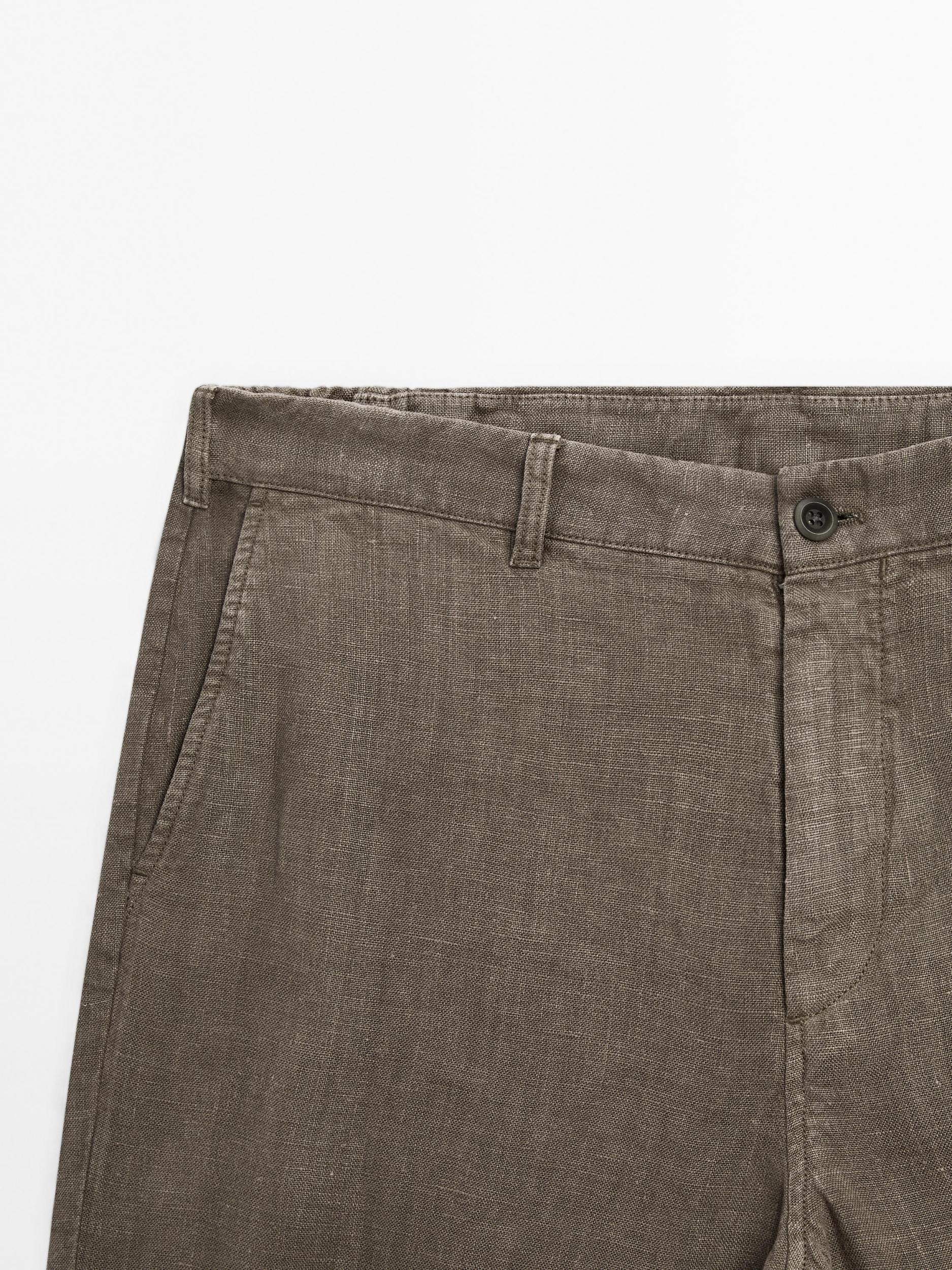 100% linen bermuda Product Image