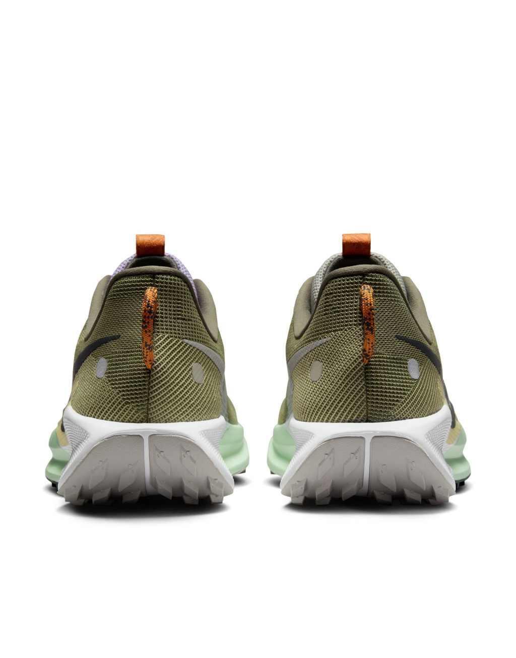 Nike Running Reactx Pegasus Trail 5 sneakers in dark green and multi Product Image