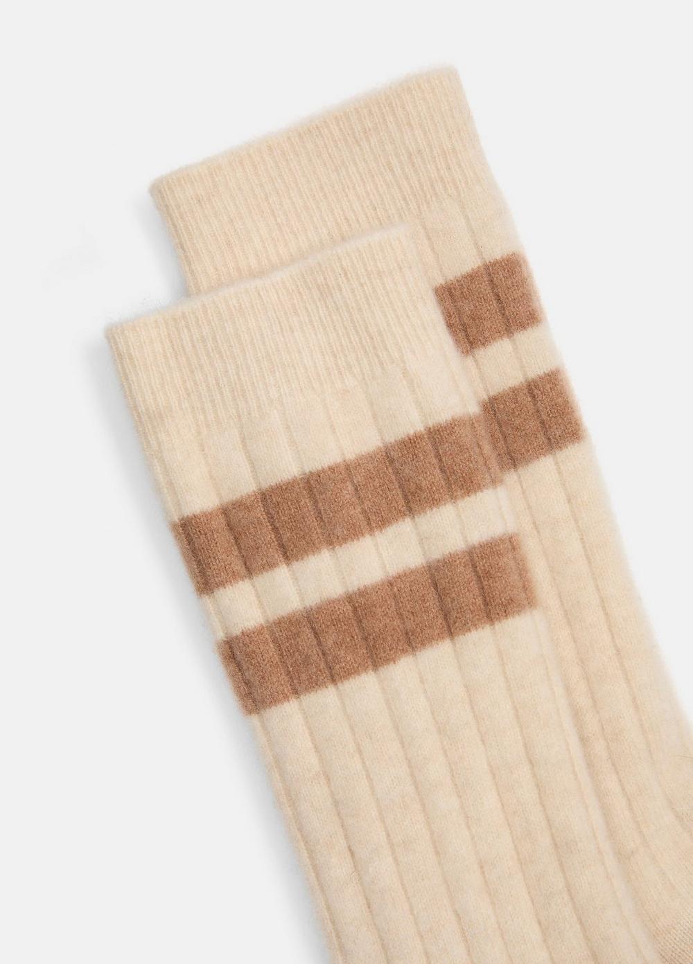 Men's Double-Stripe Cashmere Rib Sock Product Image