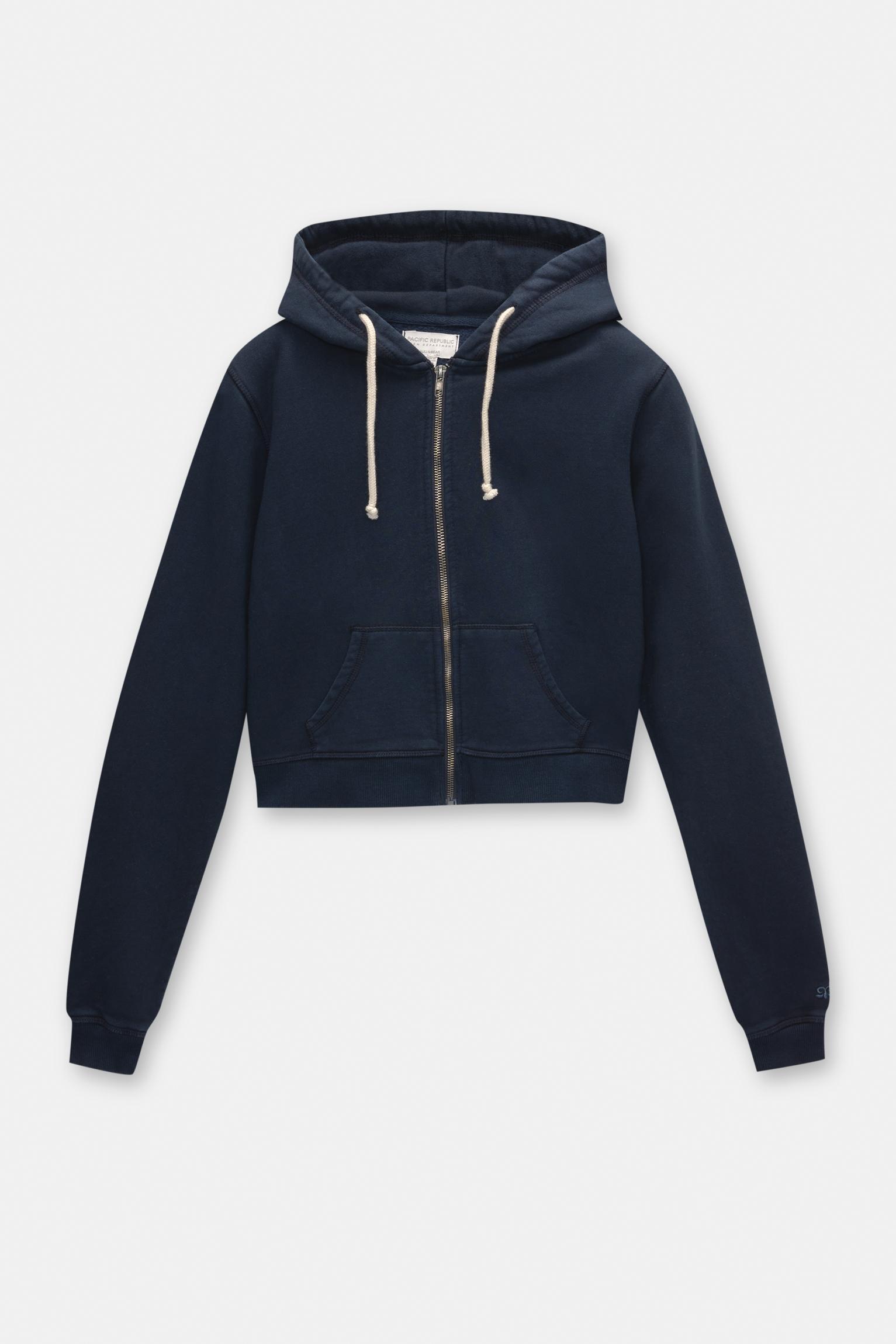 Cropped zip-up hoodie Product Image