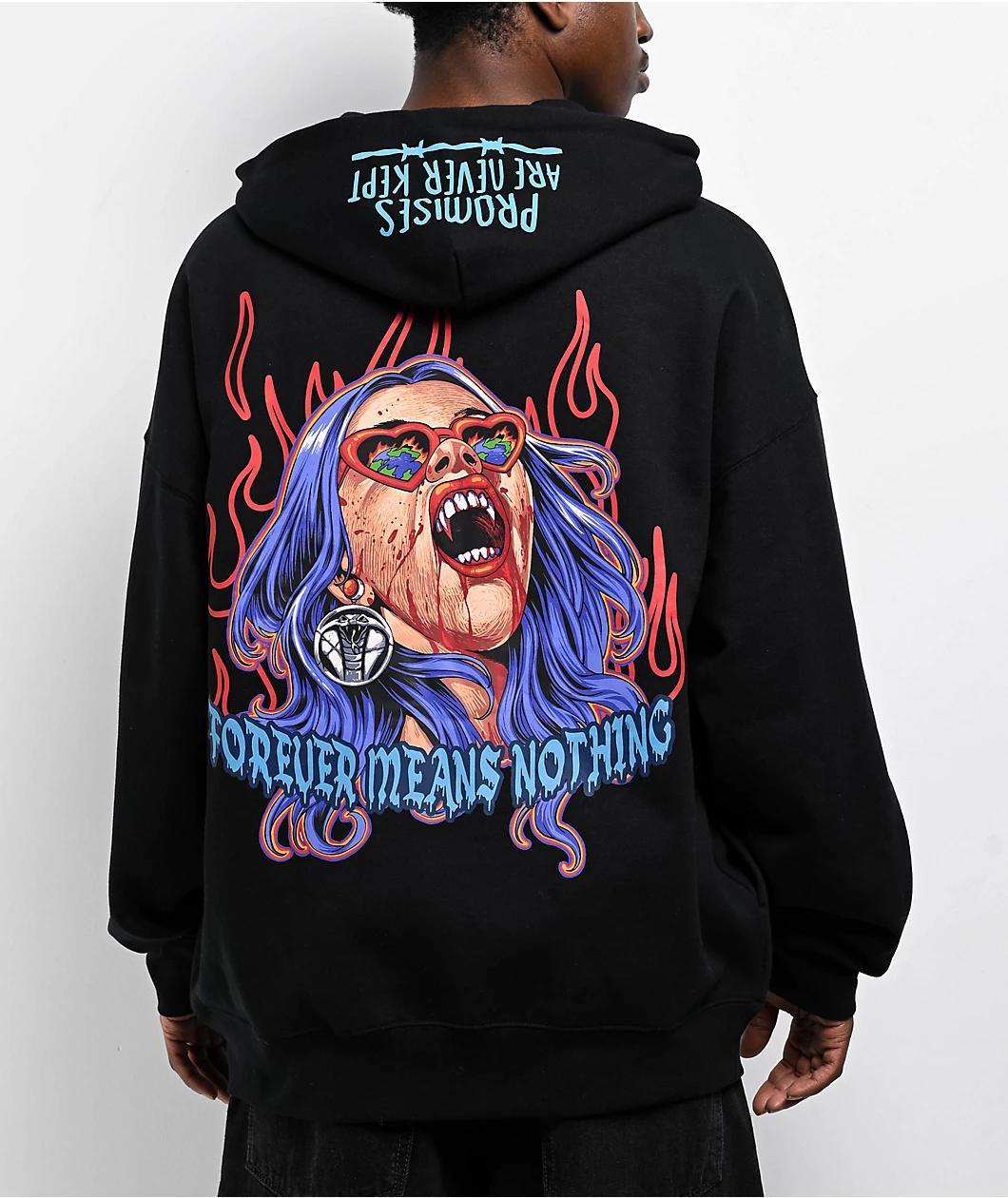 Broken Promises Unforgiven Black Hoodie Product Image