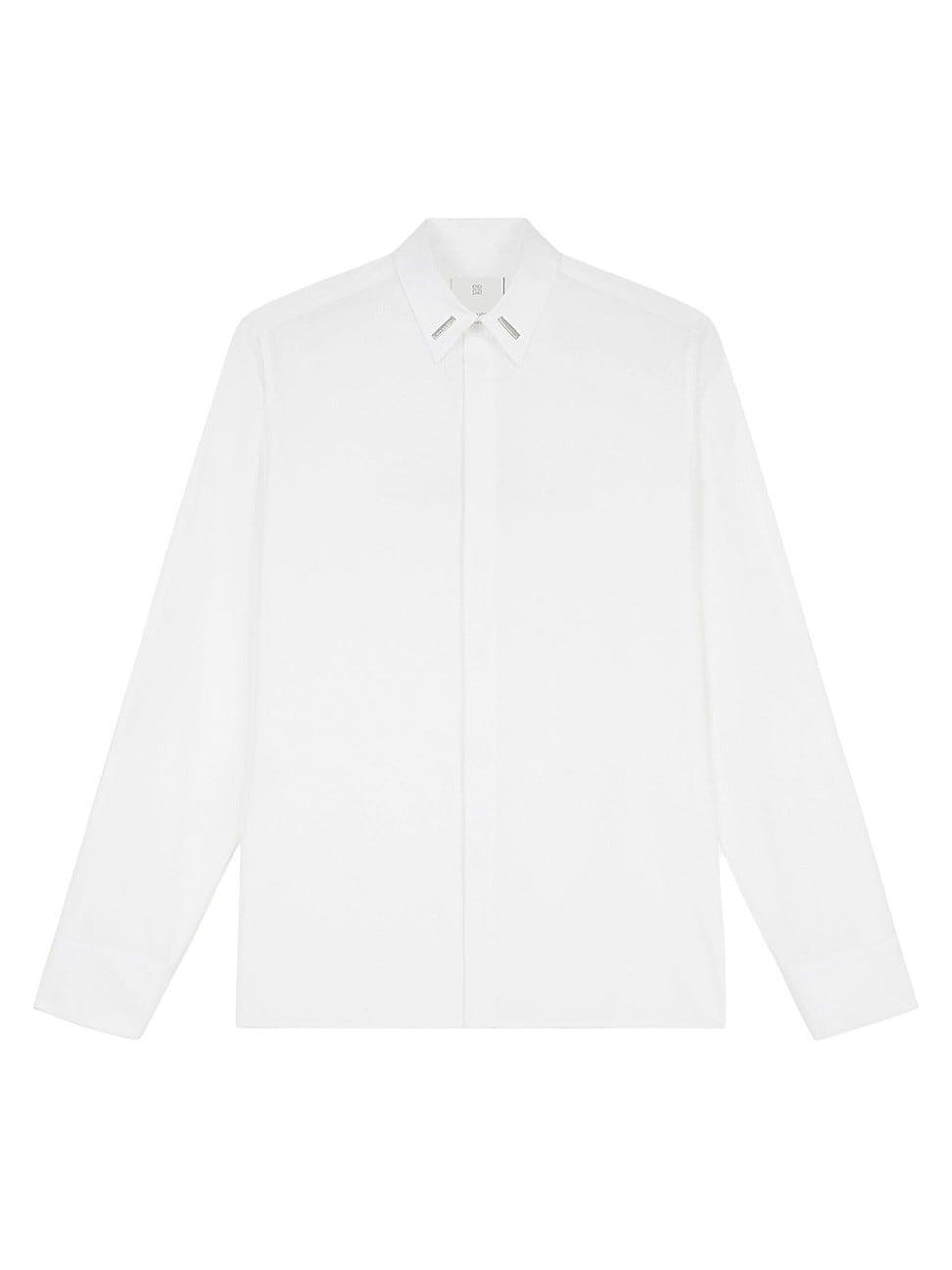 Mens Shirt in Poplin with Collar Details Product Image