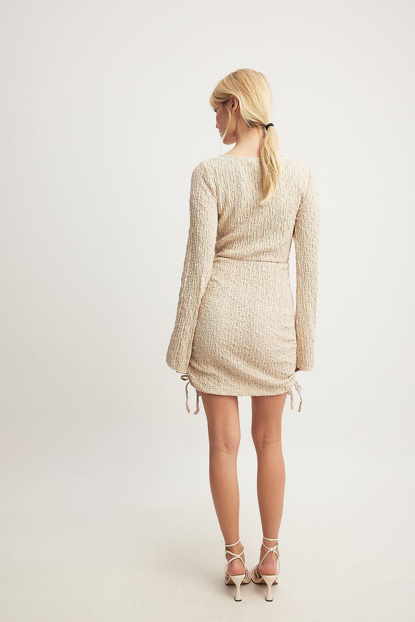 Structured Drawstring Mini Dress Product Image