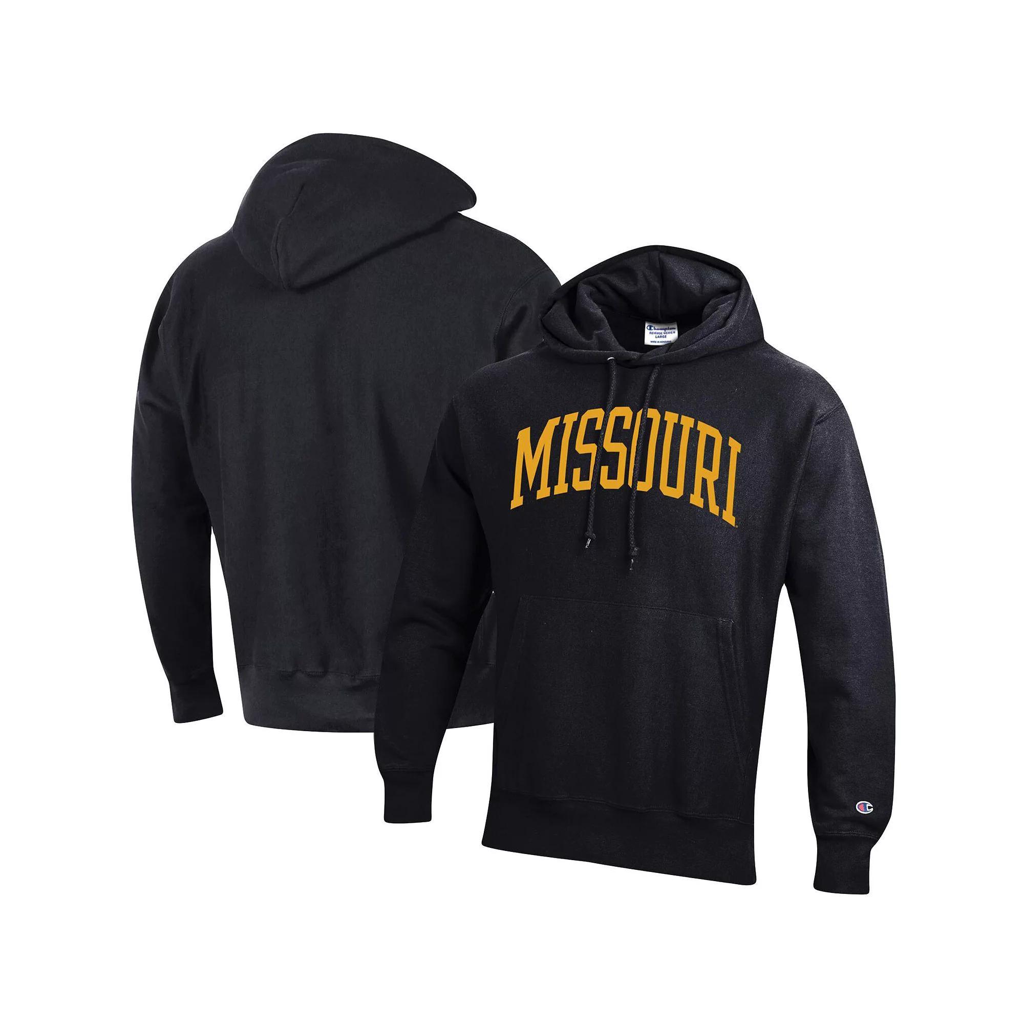 Men's Champion Black Missouri Tigers Team Arch Reverse Weave Pullover Hoodie,  Product Image
