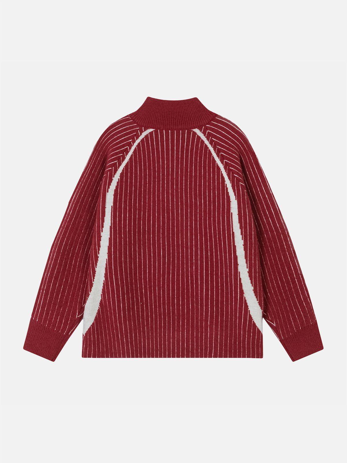 Aelfric Eden Vintage Stripe Half-Zip Sweater Product Image