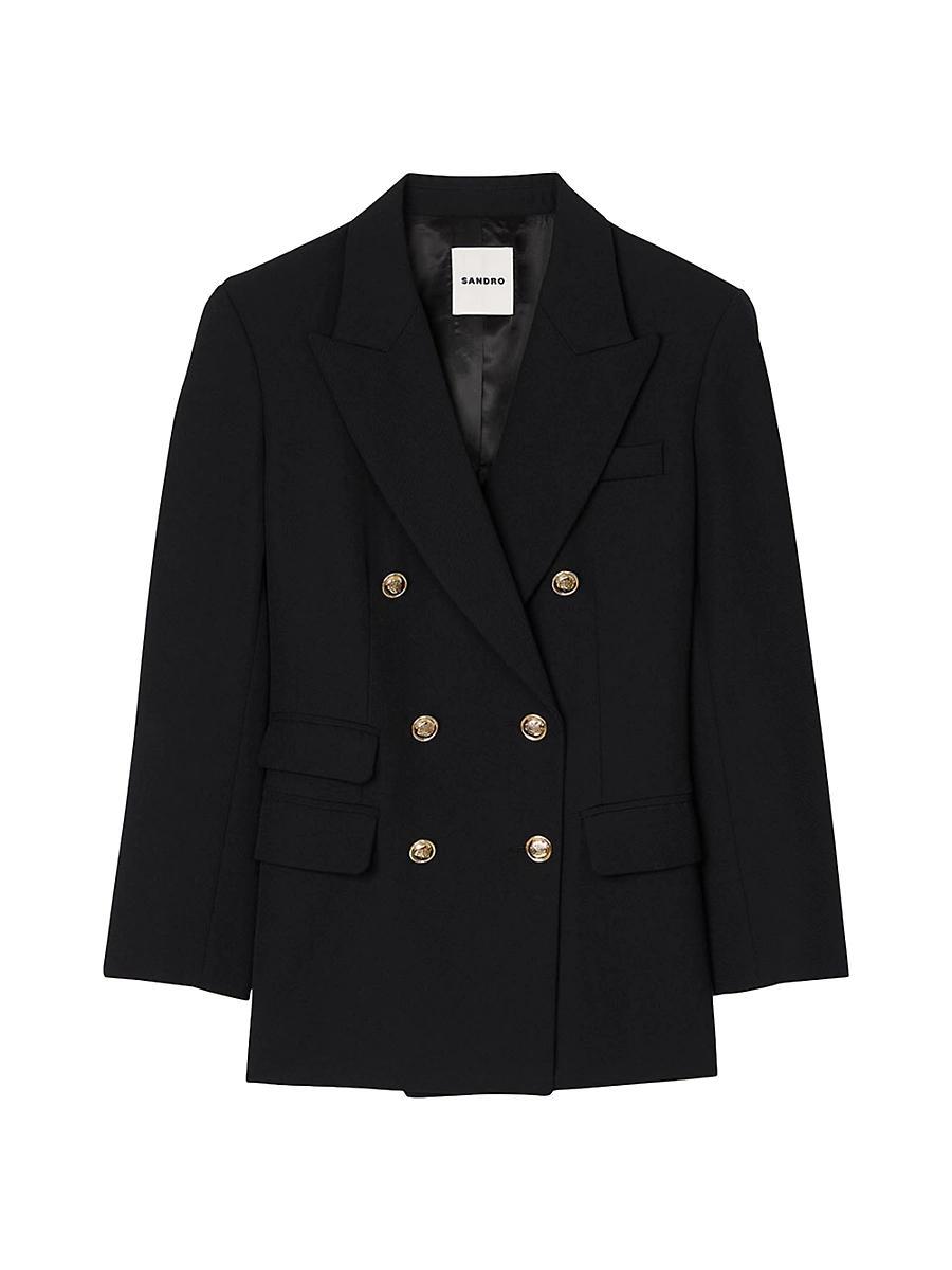 Womens Double-Breasted Suit Jacket Product Image