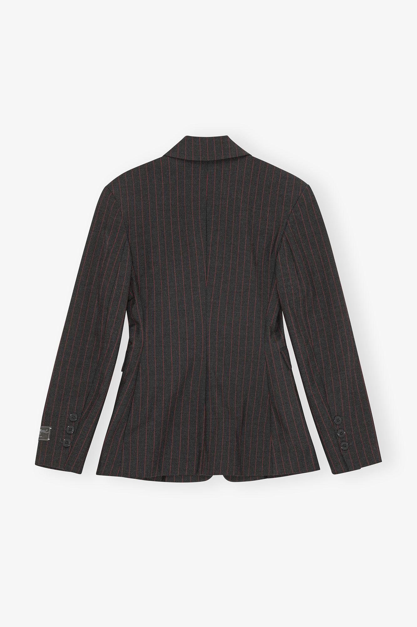 Black Pinstripe Blazer Product Image