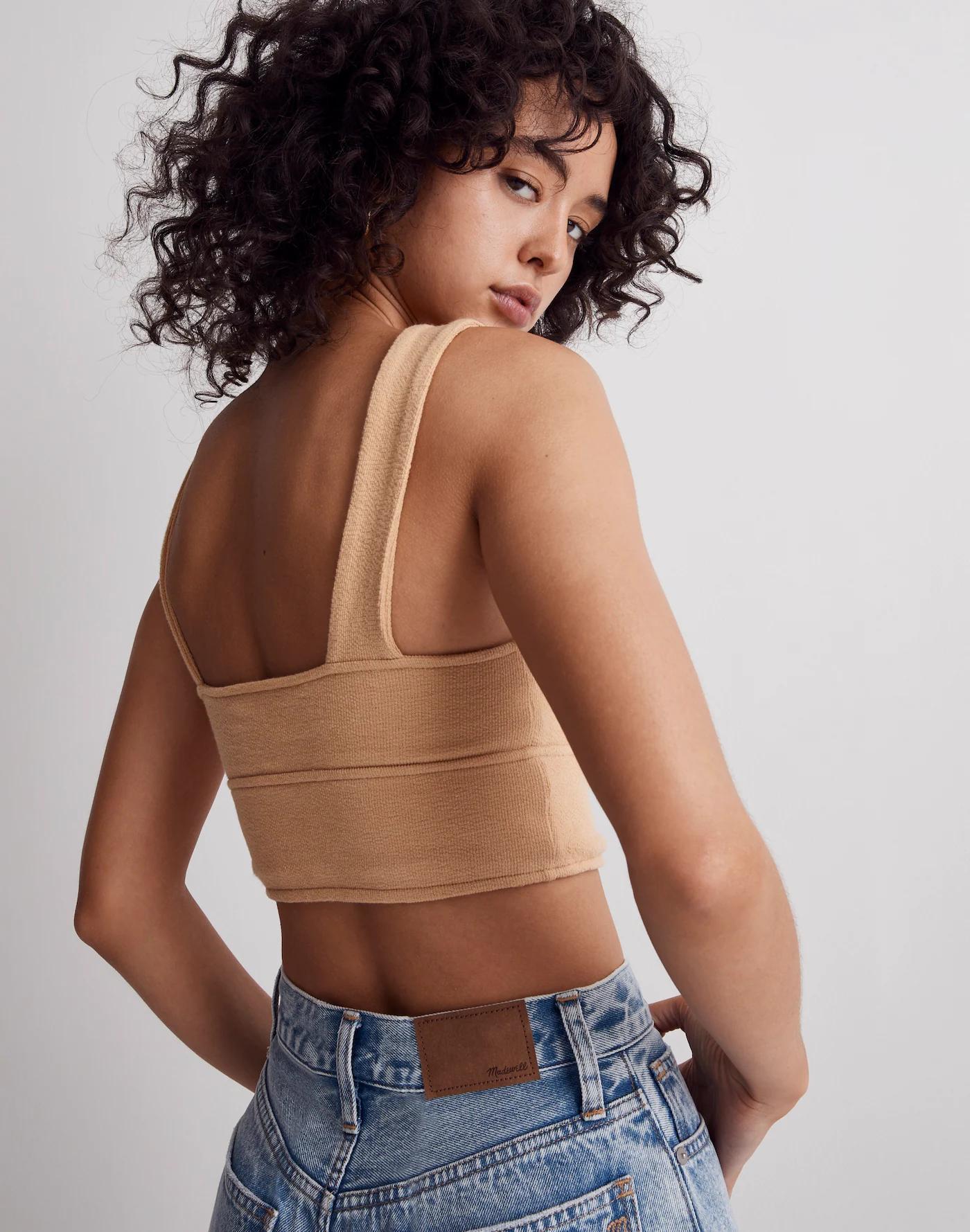 Cutout Knot-Front Crop Tank Top Product Image