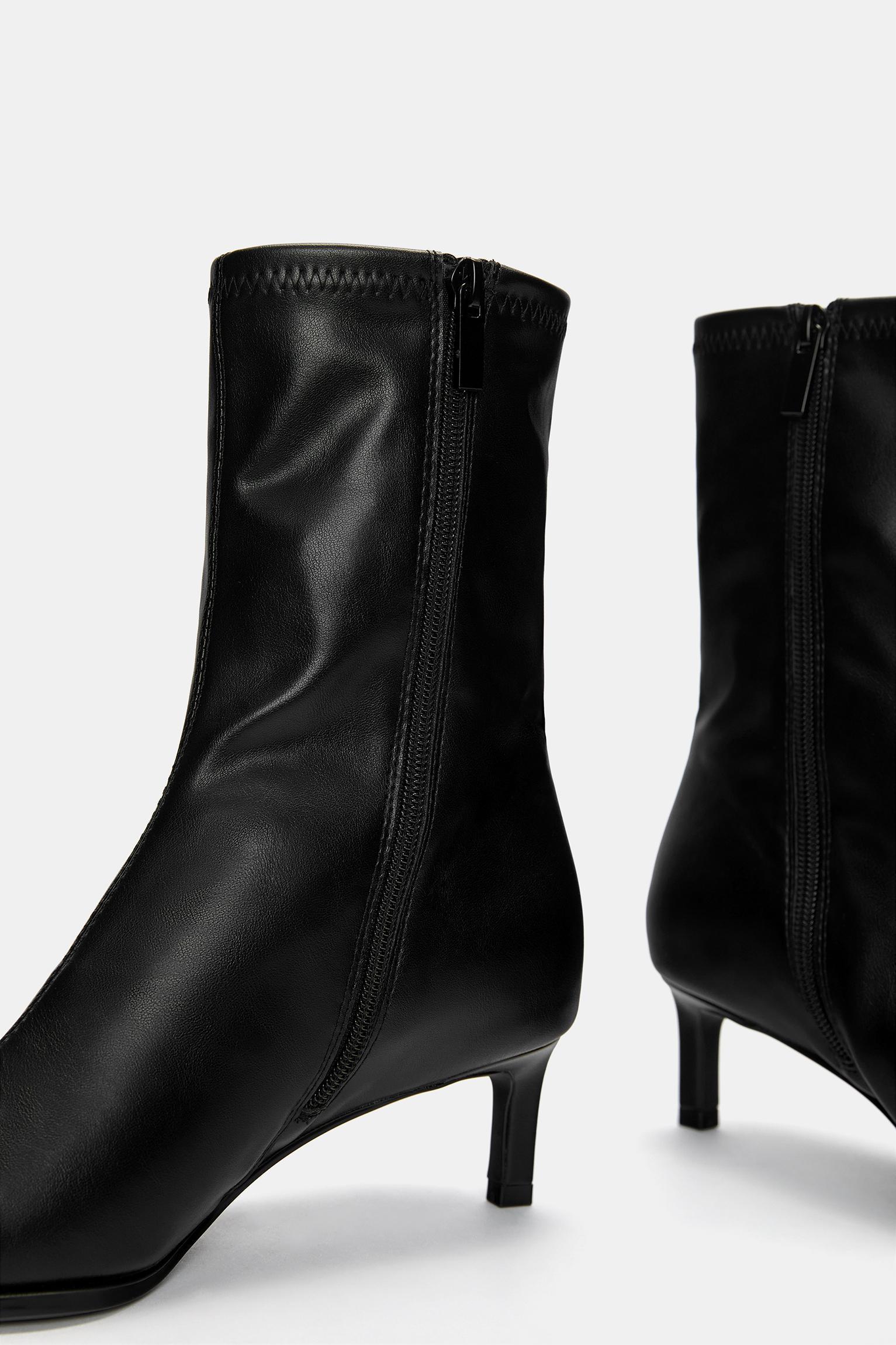 Stretch high-heel ankle boots Product Image